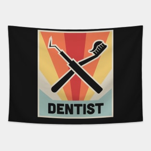 The Vintage Dentist – Dental Picks Icon Tapestry