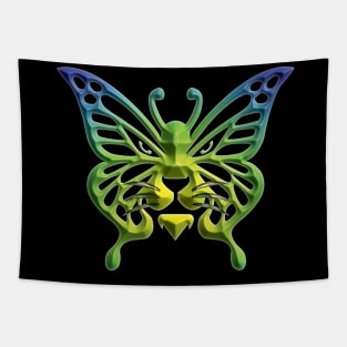 Wolf and butterfly 3d super soft blend drawing cute cool colorful Tapestry