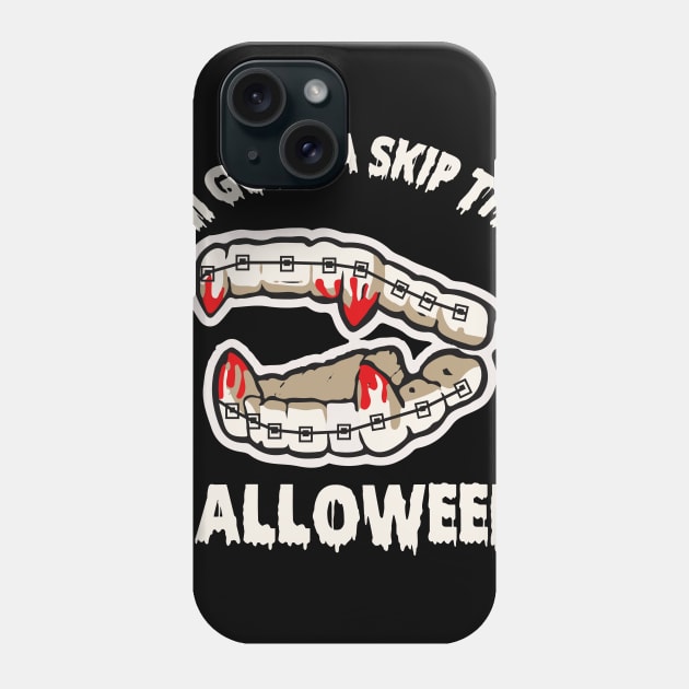 Funny Horror Braces Vampire T Shirt Dental Dracula Halloween Phone Case by nevilleanthonysse