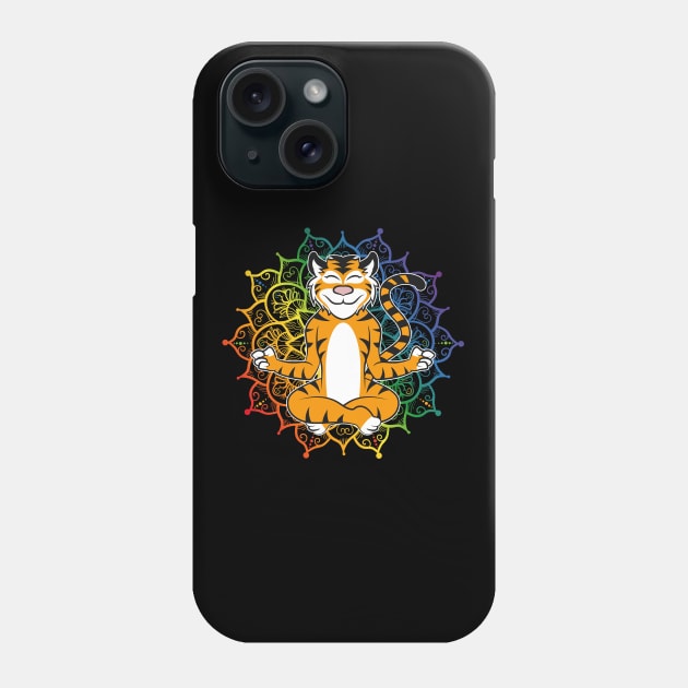 Tiger Mandala Africa Yoga Rastafarian Phone Case by QQdesigns