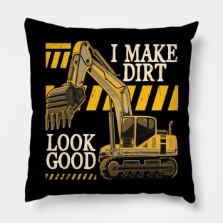 Dirt Diggers Unique Tee Celebrating the Art of Excavation Work Pillow