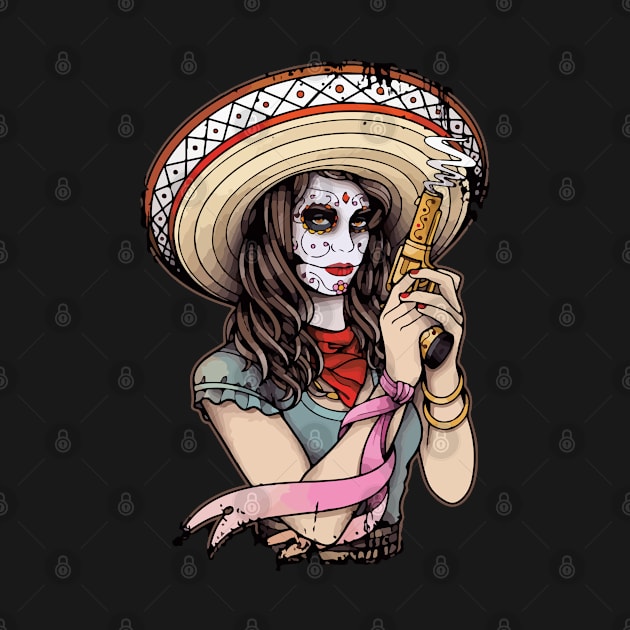 carinval girl with sombrero by Wisdom-art