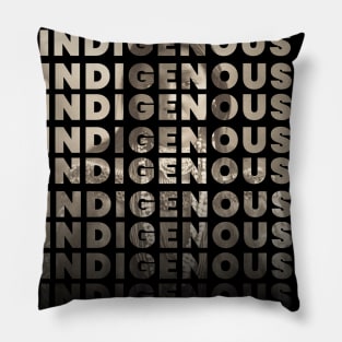 Native America Indigenous Progressive Text Photo Design Pillow