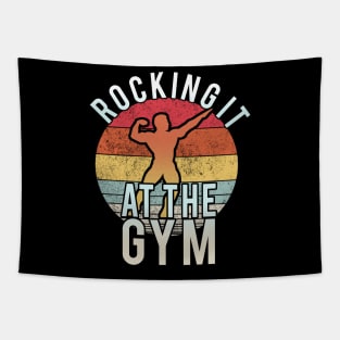 Rocking it at the gym Tapestry