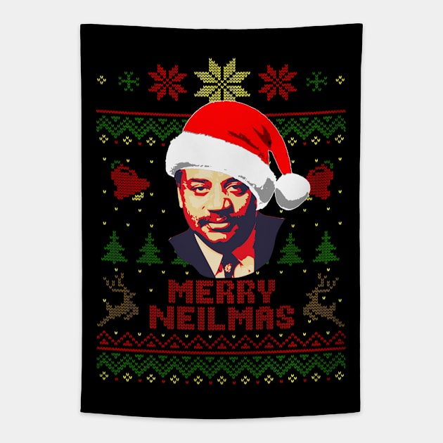 Neil Degrasse Tyson Merry Neilmas Tapestry by Nerd_art