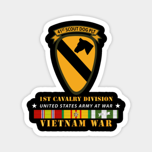 41st  Scout Dog Platoon 1st Cav - VN SVC wo Top Magnet