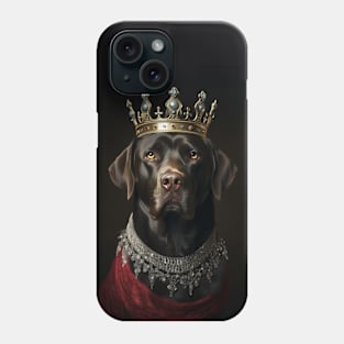 Majestic Chocolate Labrador Retriever - Medieval English Queen Phone Case