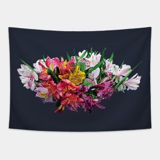 Lilies - Asiatic Lilies Mixed Colors Tapestry