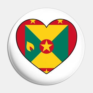 Heart - Grenada Pin