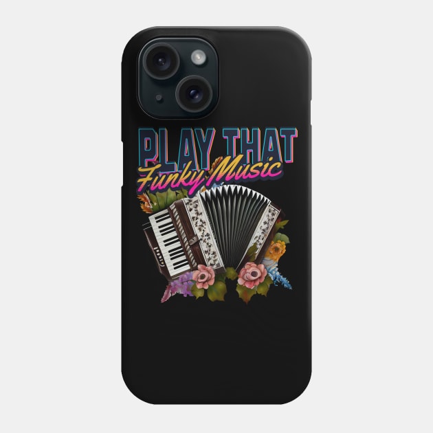 Funky Music Piano Accordion Phone Case by RockReflections