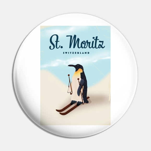 St. Moritz Switzerland ski Pin by nickemporium1