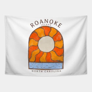 Roanoke Island, NC Summertime Vacationing Burning Sun Tapestry