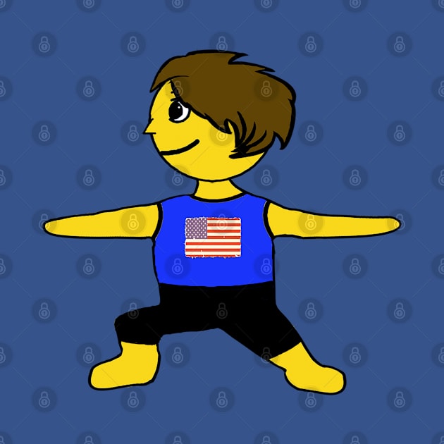American Flag Yoga Shirt by DougB