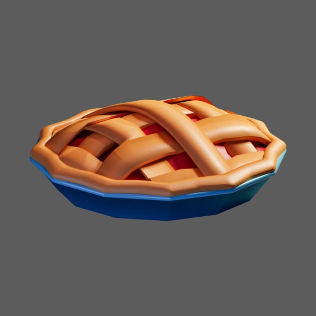 Pie - Low poly delicious home baked pie by FoxAndBear