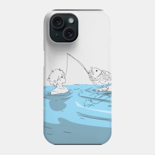 fish fishing human Phone Case