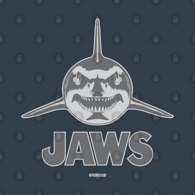 Jaws Face To Face (Sharkskin Gray) by avperth