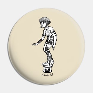 Skater Girl Pin