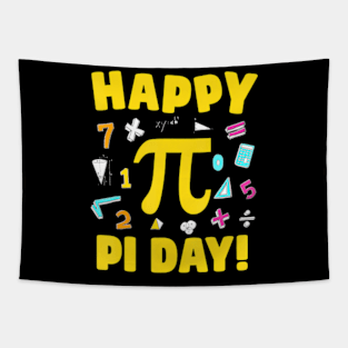 Happy Pi Day Kids Teachers Math Tutor Student Pi Day Tapestry