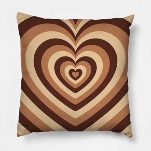 Brown Latte Heart Pillow