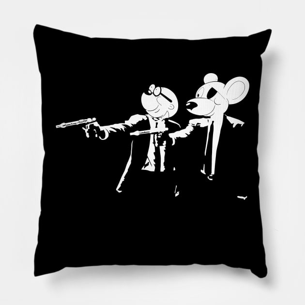 Danger Mouse And Penfold Pulp Fiction Pillow by Nova5