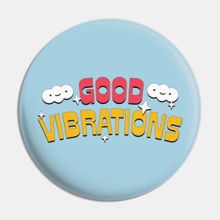 * Good Vibes * Retro Style Typography Design Pin