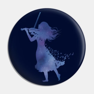 Galaxy Violinist Design Pin