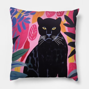 Wild Panther Retro Pillow