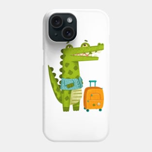 Crocodile on vacation Phone Case