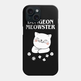 Dungeon Meowster Kitten with Polyhedral Dice Set Phone Case