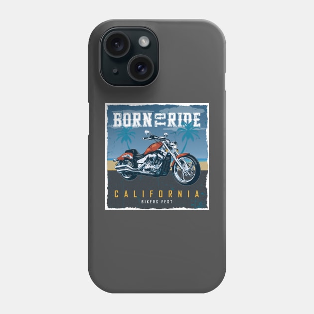 Born to ride Phone Case by Little Painters