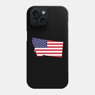 Montana State Shape Flag Background Phone Case