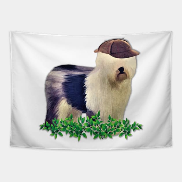 Old English Sheepdog Tapestry by KC Morcom aka KCM Gems n Bling aka KCM Inspirations