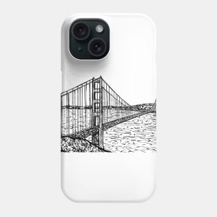 GOLDEN GATE BRIDGE ink painting .2 Phone Case