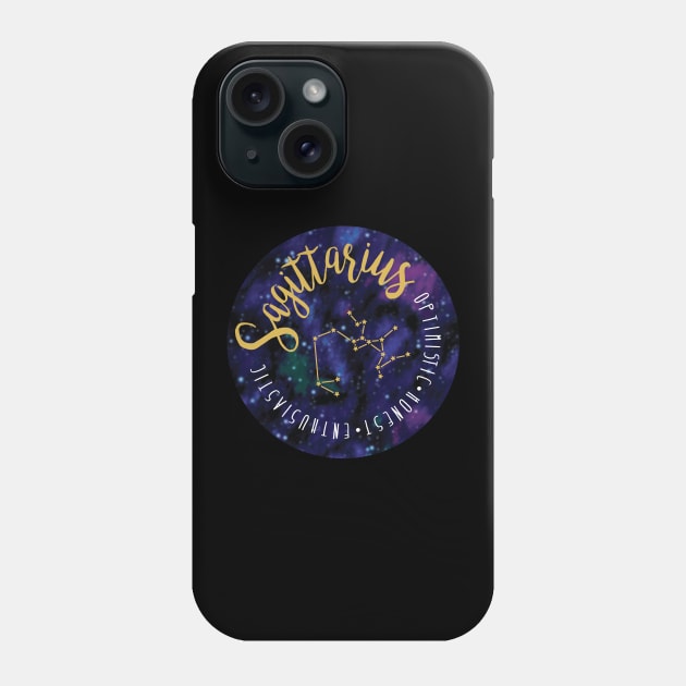 Sagittarius Zodiac Phone Case by CreativeHermitCo