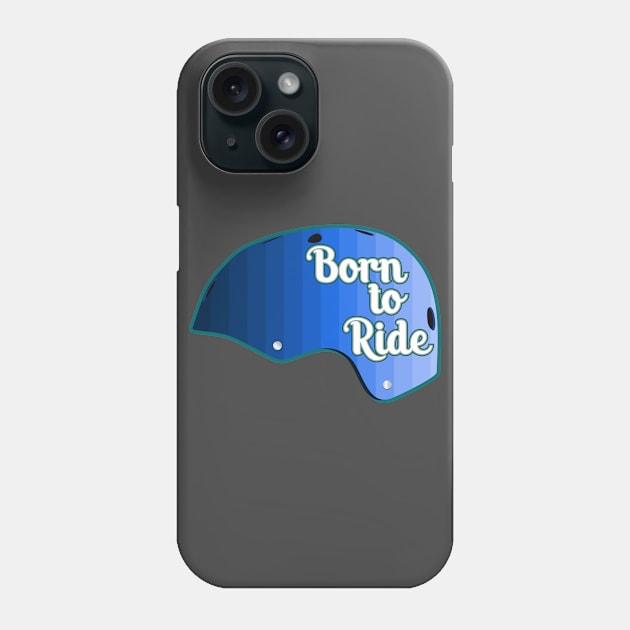 Skateboard Helmet - Born to ride Phone Case by PCB1981