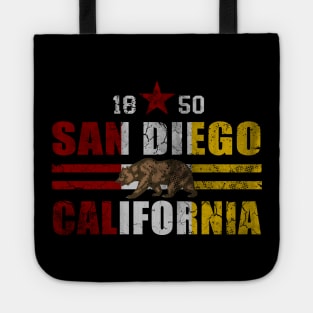 Retro San Diego California 1950 Flag Tote