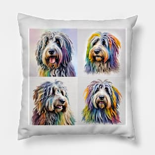 Bergamasco Sheepdog Quartet Pillow