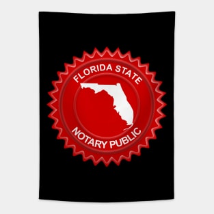 Notary Public Florida State Silhouette Seal Tapestry