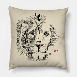 Font illustration "lion" Pillow