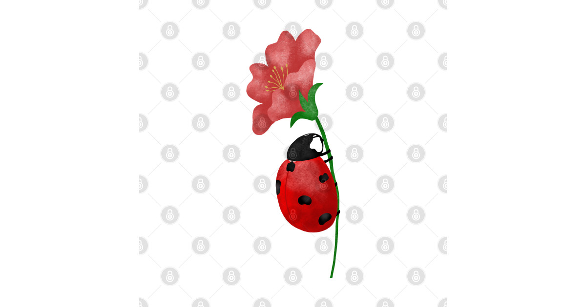 Ladybug on flower - Ladybug - Tote | TeePublic