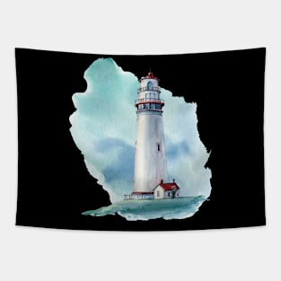 Watercolor lighthouse Tapestry