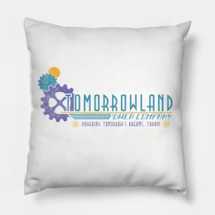 Tomorrowland Power Company (Teal) Pillow