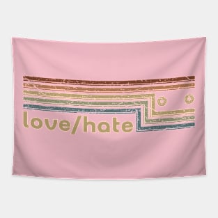 Love/Hate Cassette Stripes Tapestry