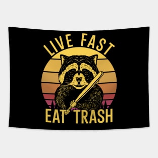 Live Fast Eat Trash Tapestry