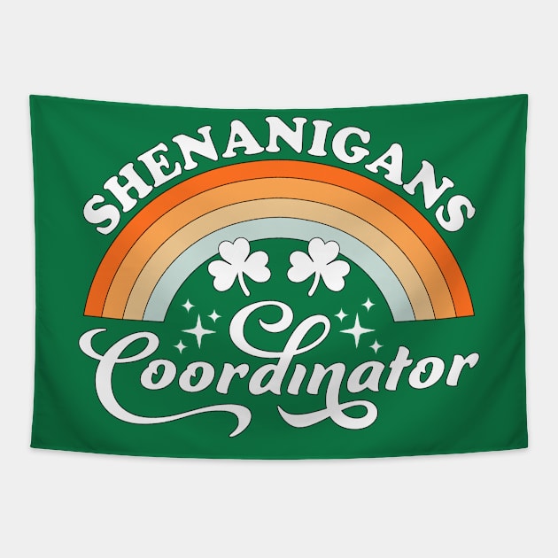 Shenanigans Coordinator Funny Teacher St Patrick's Day Tapestry by OrangeMonkeyArt