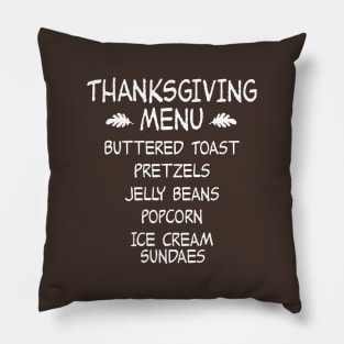 Thanksgiving Menu Pillow