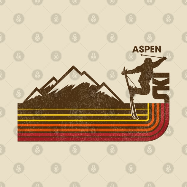 Retro Aspen 70s/80s Style Skiing Stripe by darklordpug