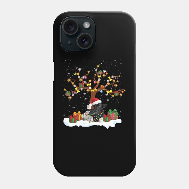 Christmas Heifers Santa Xmas Lights Cow Lovers Phone Case by reginaturner