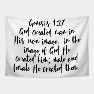 Genesis 1:27 Bible Verse Tapestry