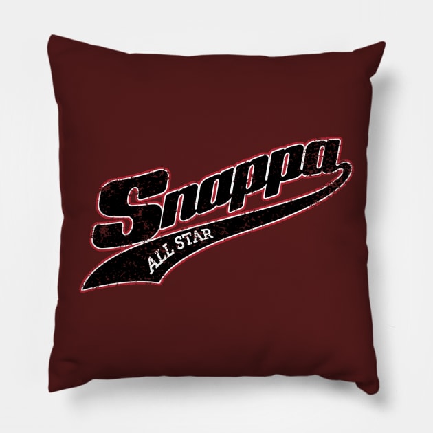 Snappa Black & Red Pillow by drunkdevo